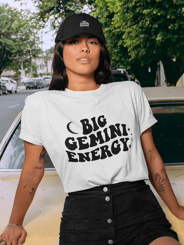 Big Gemini Energy T-Shirt (Black Logo) product image (1)