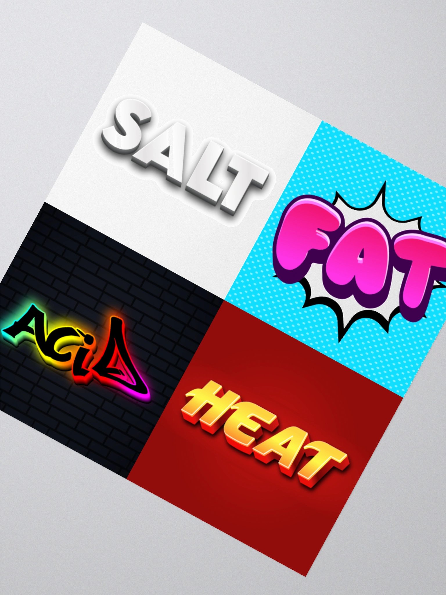 Salt Fat Acid Heat - Kiss Cut Stickers product image (4)
