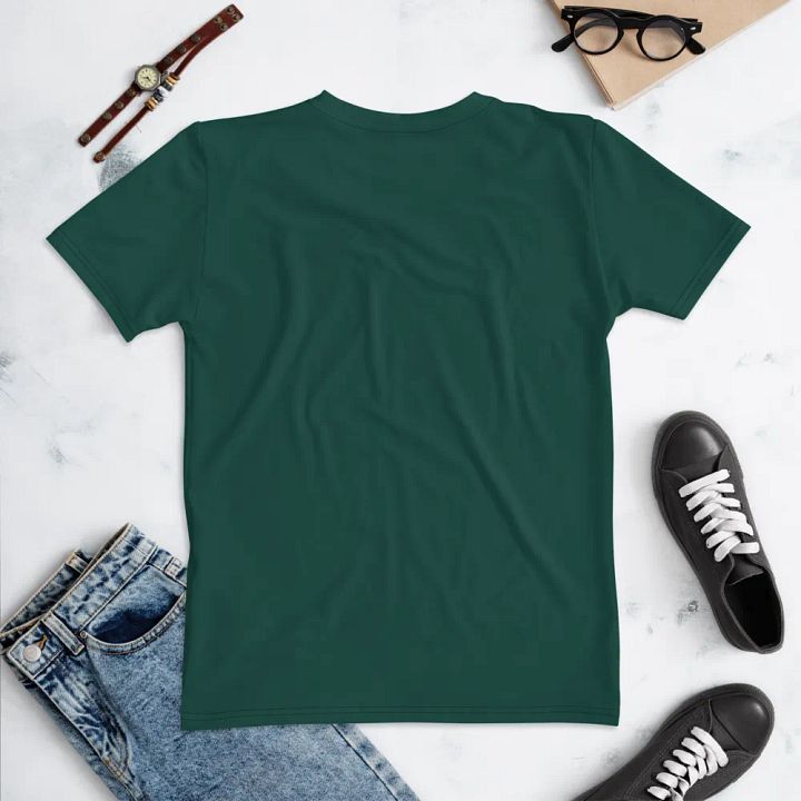 Plain Dark Green Soft Summer Women's Crewneck Polyester Heavyweight Premium T-Shirt by Treasure Pie product image (2)