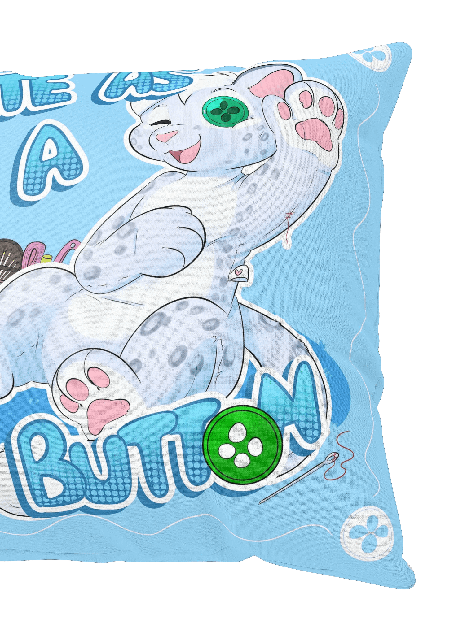 Cute As A Button Throw Pillow product image (2)