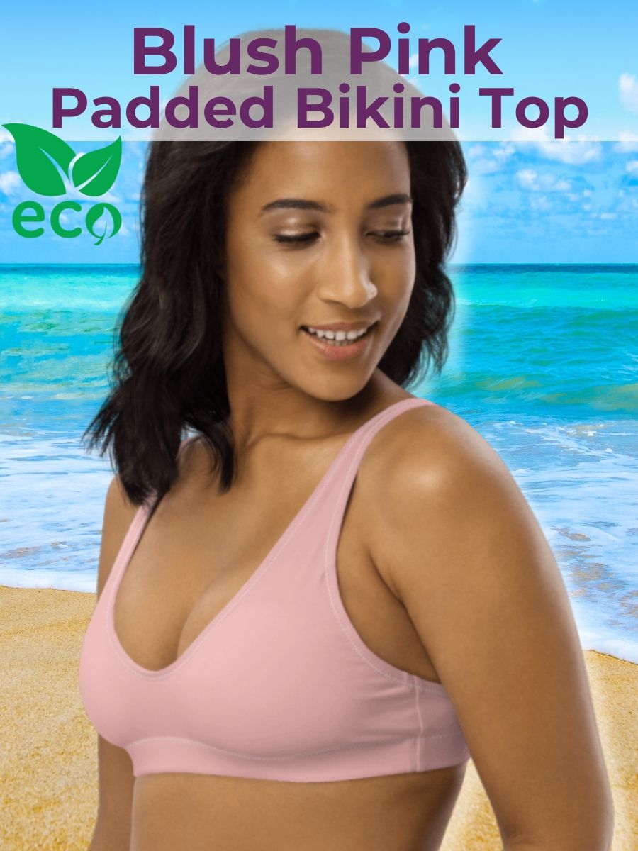Blush Pink Eco-Green Padded Bikini Top product image (1)