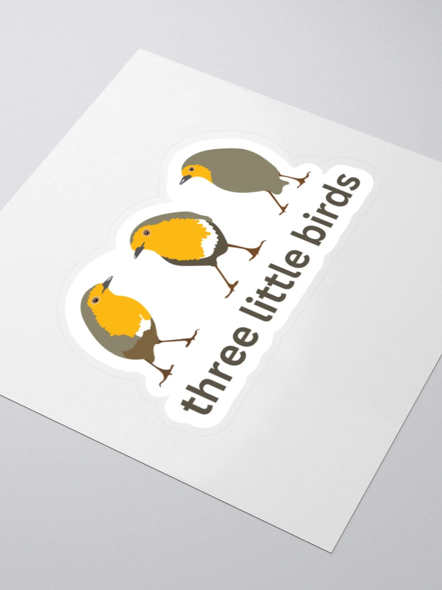 Three Little Birds Kiss Cut Sticker product image (3)