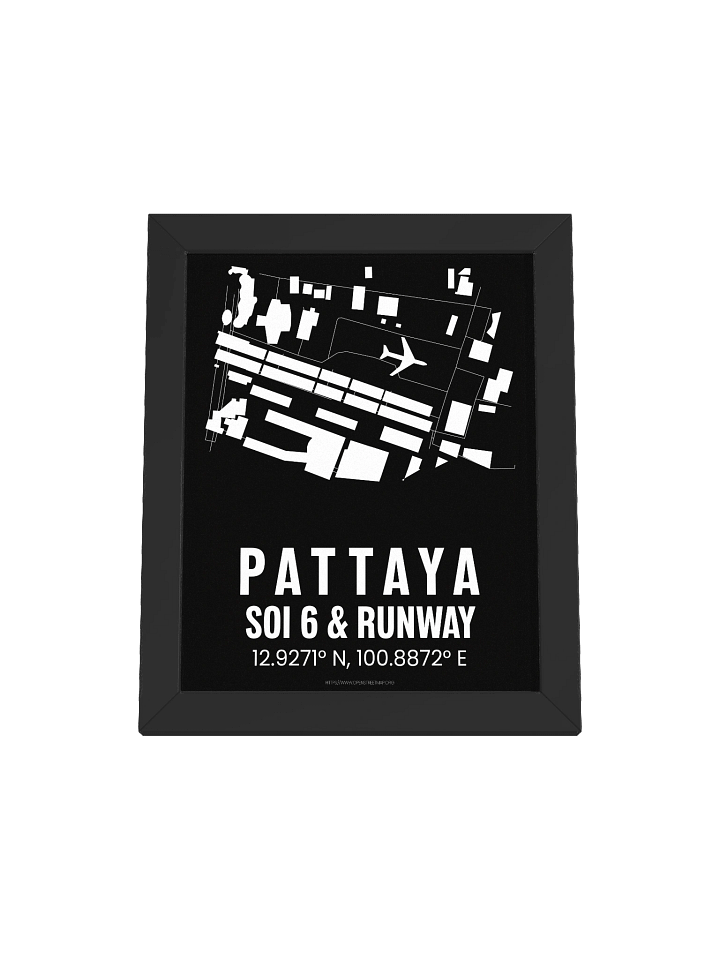 Pattaya Soi 6 & Runway Map Black product image (1)