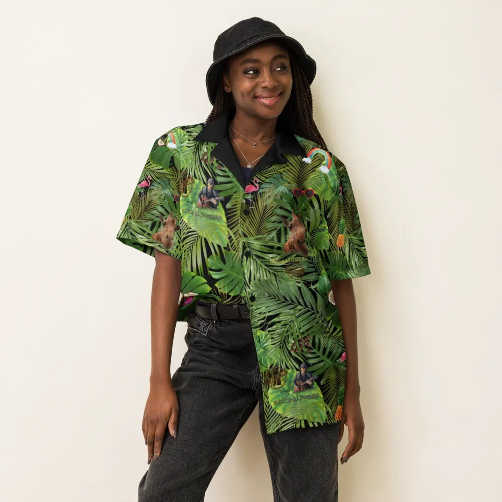 hawaiian shirt w/exclusive tropical pattern on night product image (4)