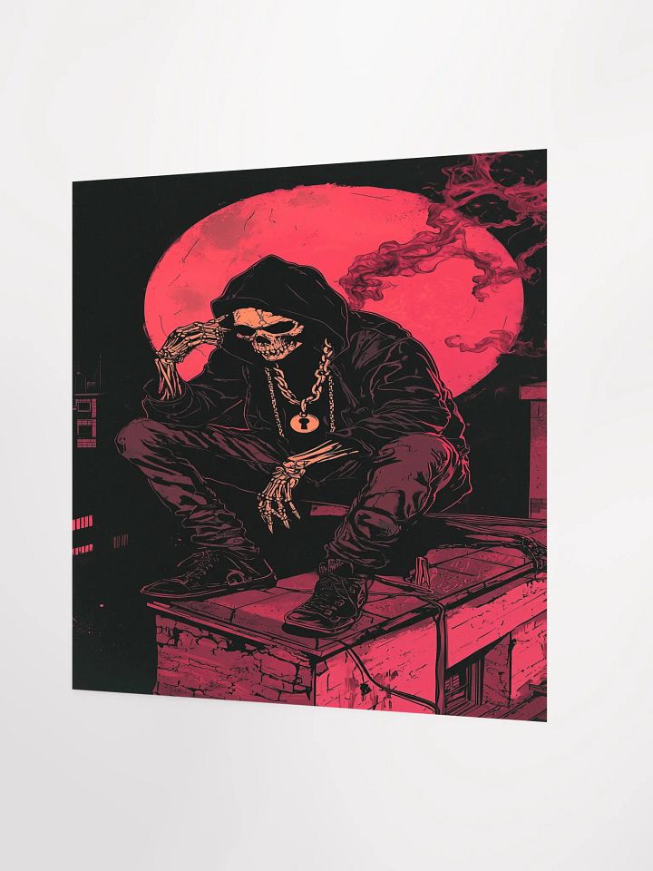 Moonlit Rooftop Skeleton Poster product image (2)