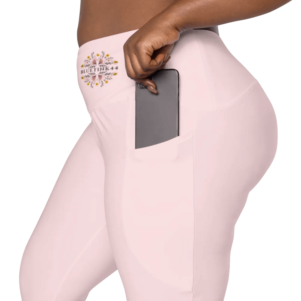 Blush Pink BlueTink Crossover Leggings: Sun-Protected & Stylish product image (8)