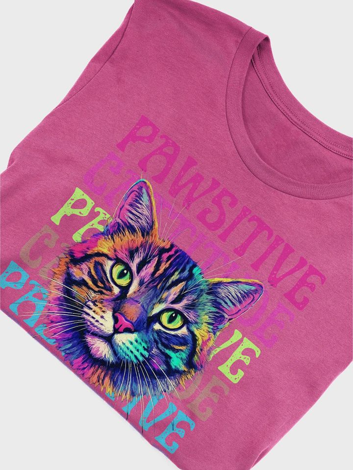 Pawsitive Cattitude Cat Motif - t-shirt product image (7)