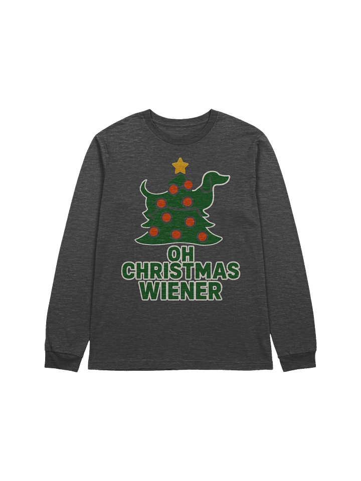 Oh Christmas Wiener Dachshund Holiday Long-Sleeve Tee product image (1)