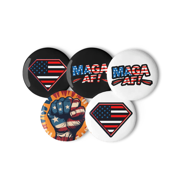 Set of 5 Button Pins: Dark MAGA Diamond product image (1)