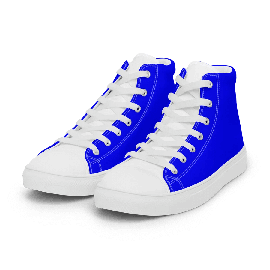 Men's all blue high top canvas Flandan art sneakers product image (4)