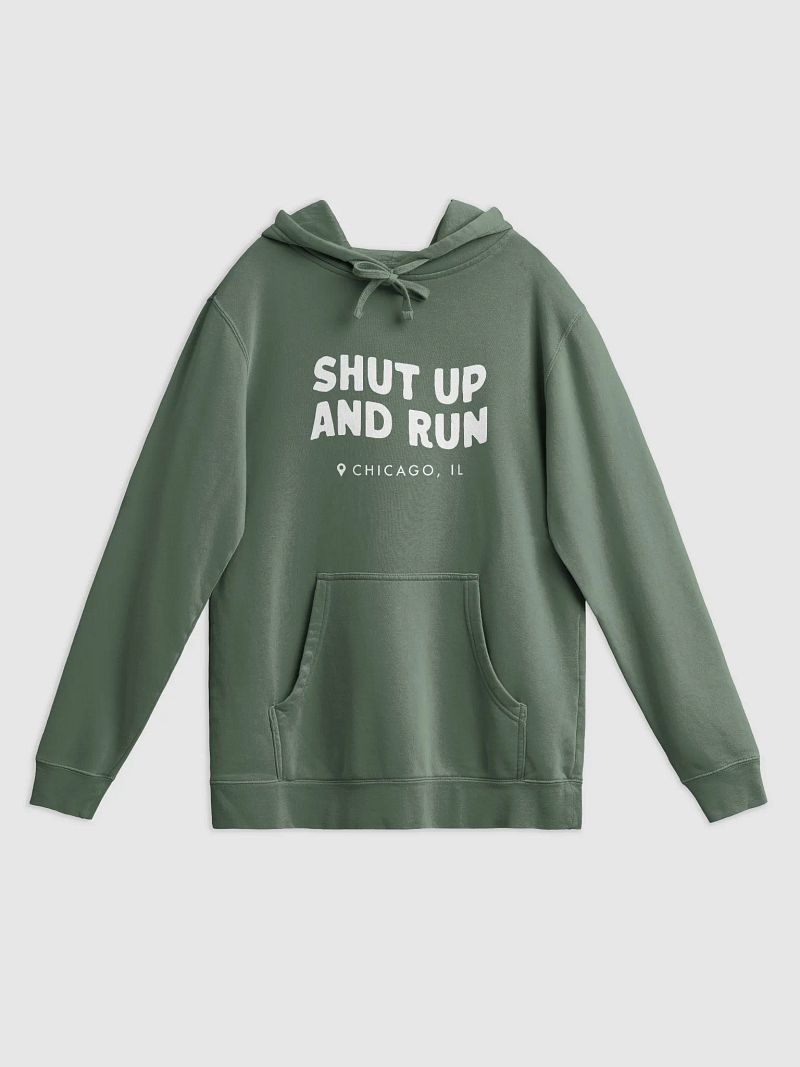 Loose Fit Shut Up and Run Basic Hoodie