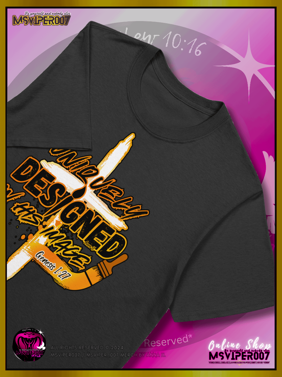 T-Shirts - MsViper007's "Uniquely Designed In His Image" [flame] - T-Shirt By Anna H. product image (3)