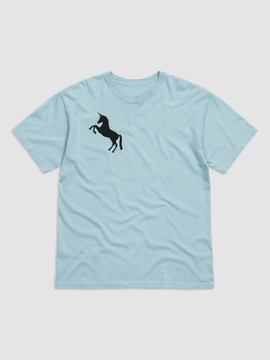 light blue T-shirt with a unicorn print product image (3)
