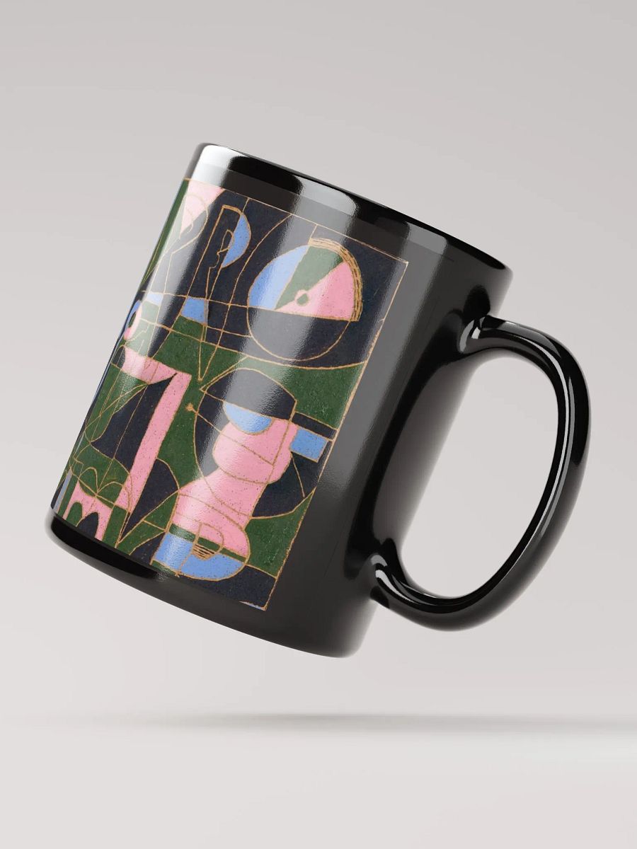opposite dimples in the bored mind of the squid black glossy mug product image (4)