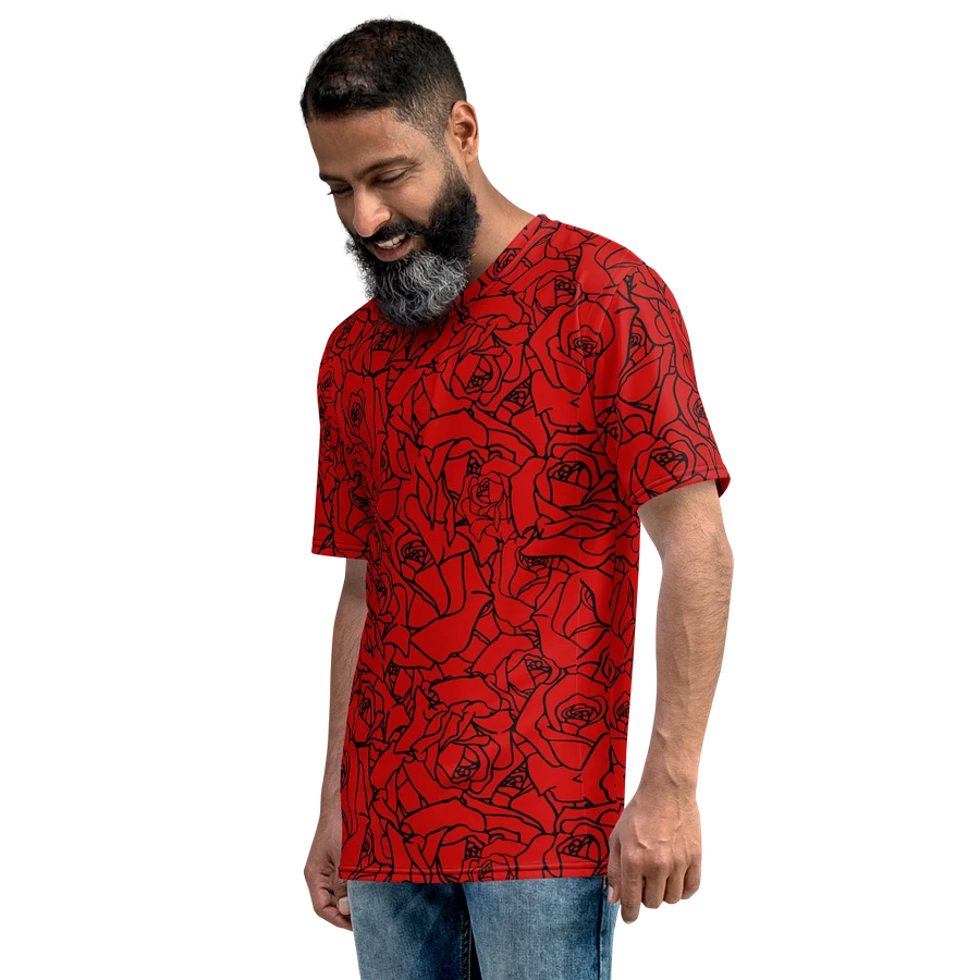 Loads of Roses · red-black crew neck t-shirt product image (30)