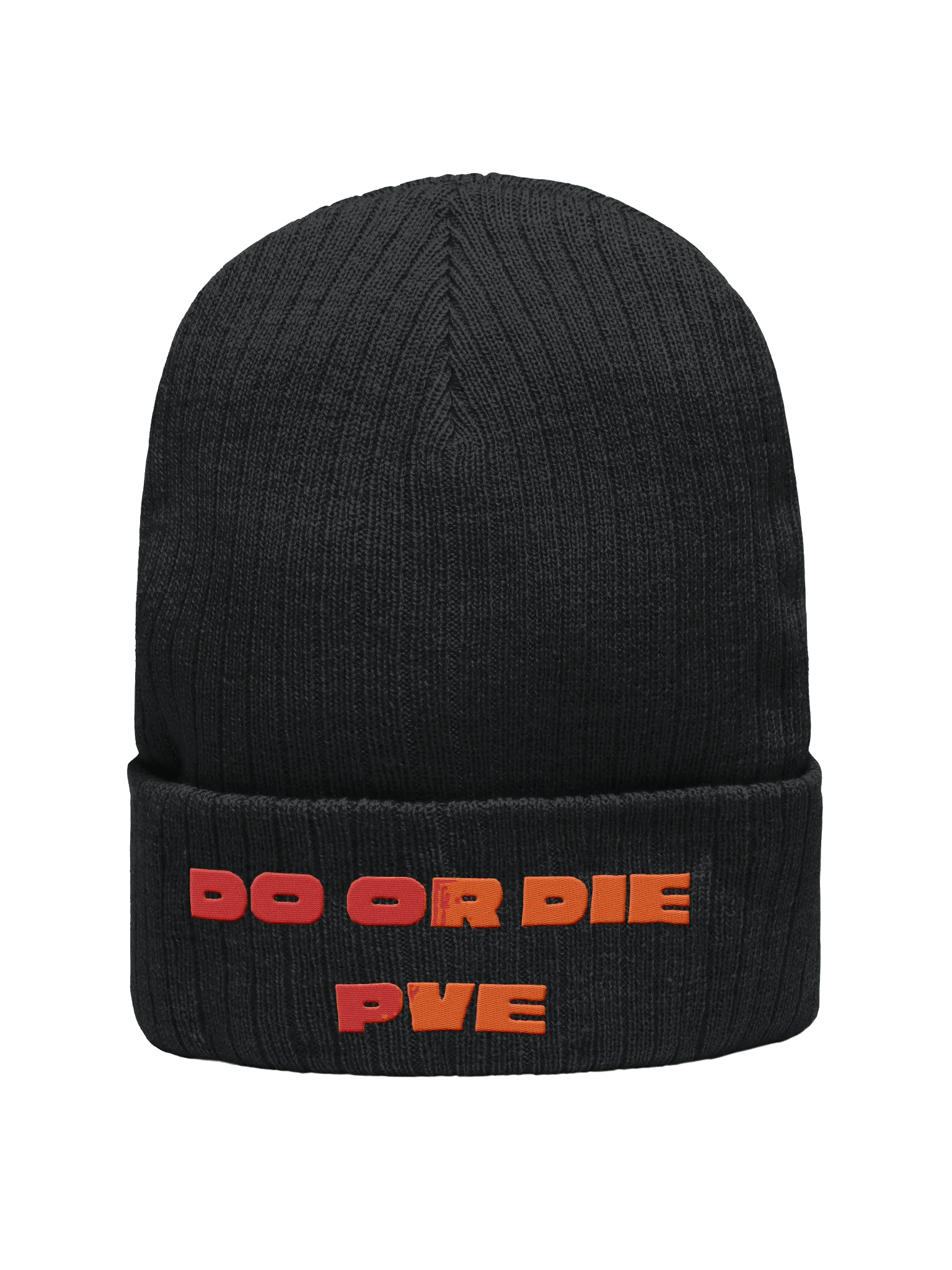 Reclaimed Power Ribbed Beanie - Red & Orange product image (1)