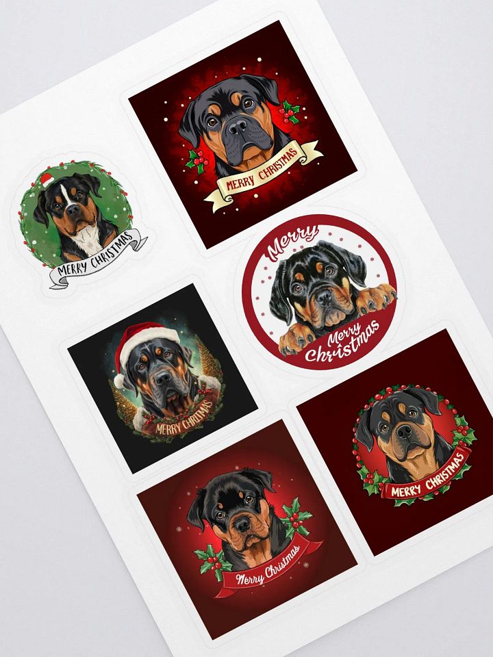 Rottweiler Christmas Sticker Collection product image (1)