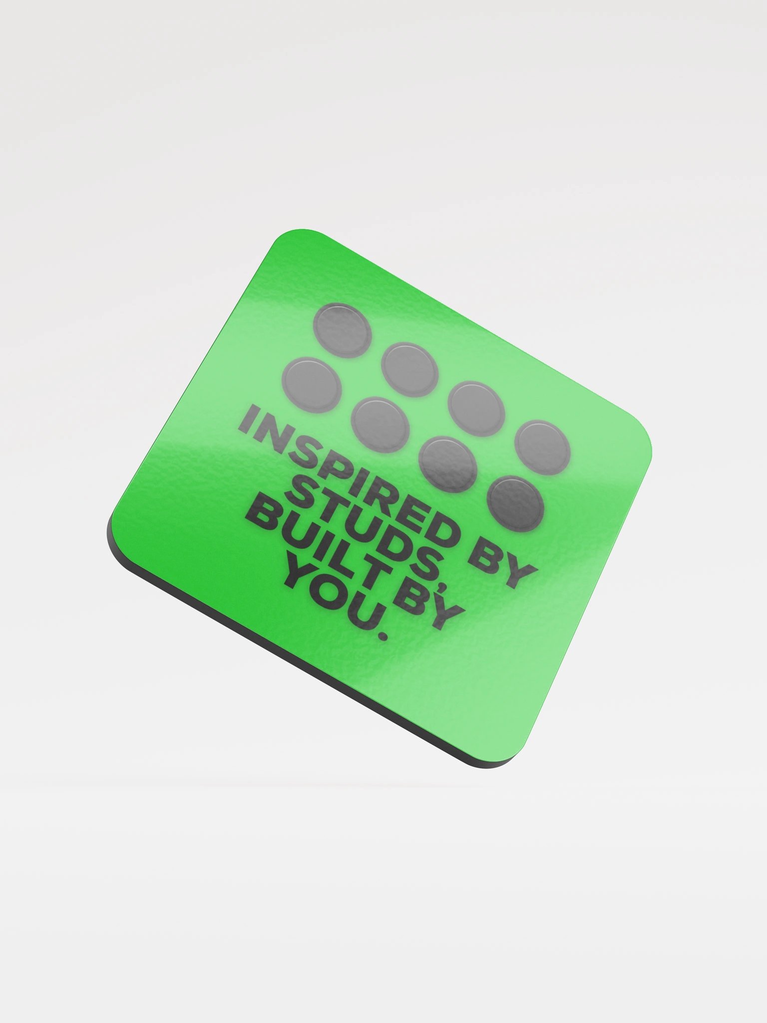 Inspired by Studs (Green) Coaster product image (1)