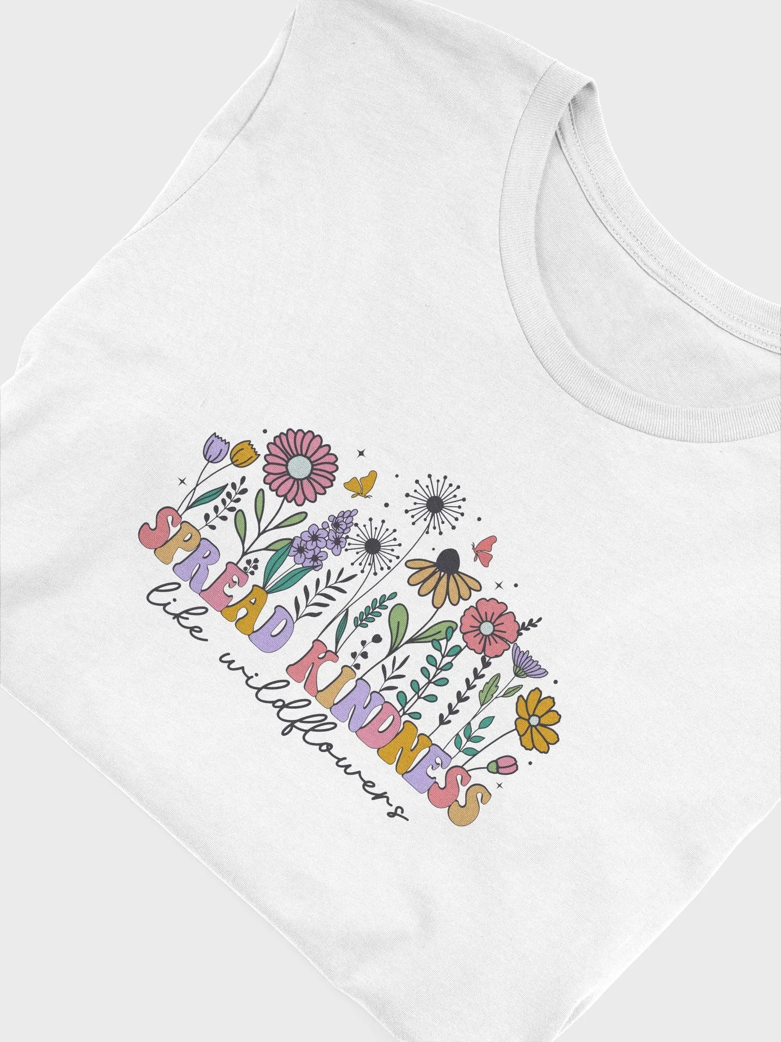 Spread Kindness Like Wildflowers T-Shirt - Pink, Lavender, Orange, Unisex Tee, Inspirational Graphic Tee, Positive Quote - Pink product image (8)