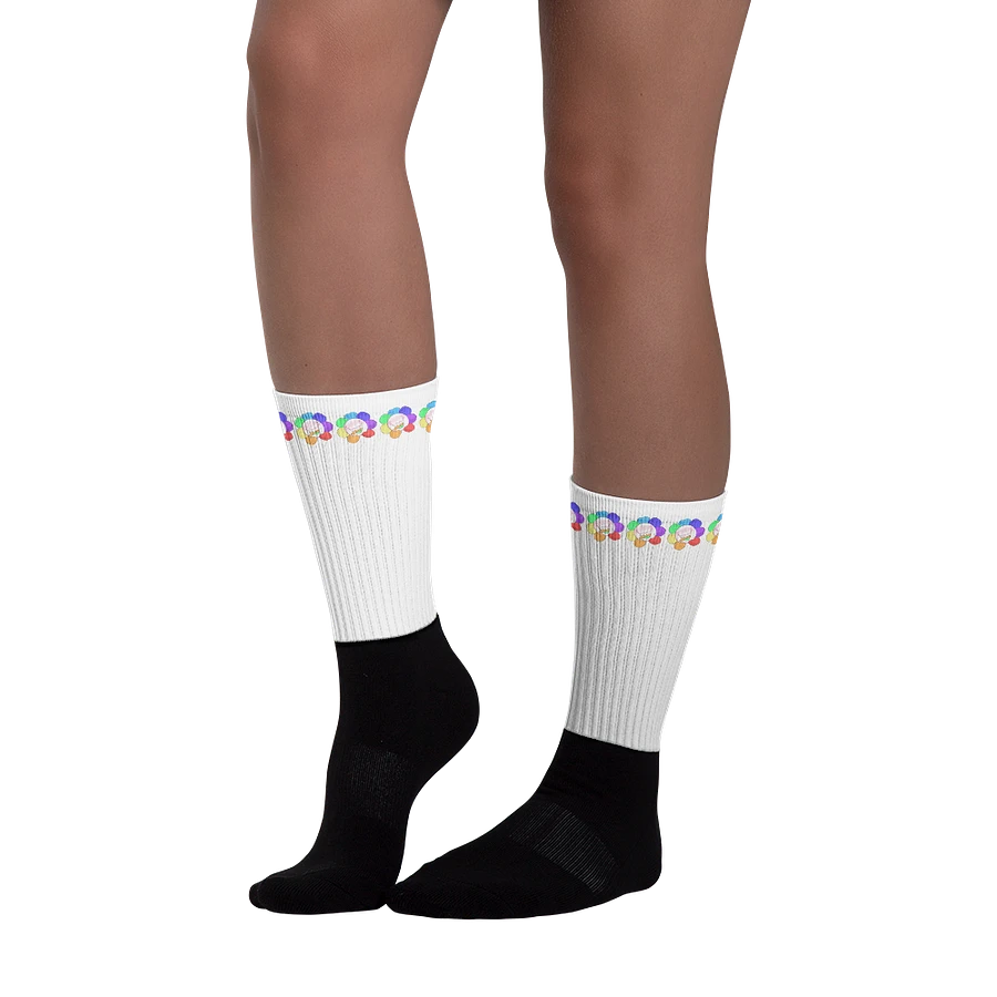 White Flower Stripe Socks product image (4)