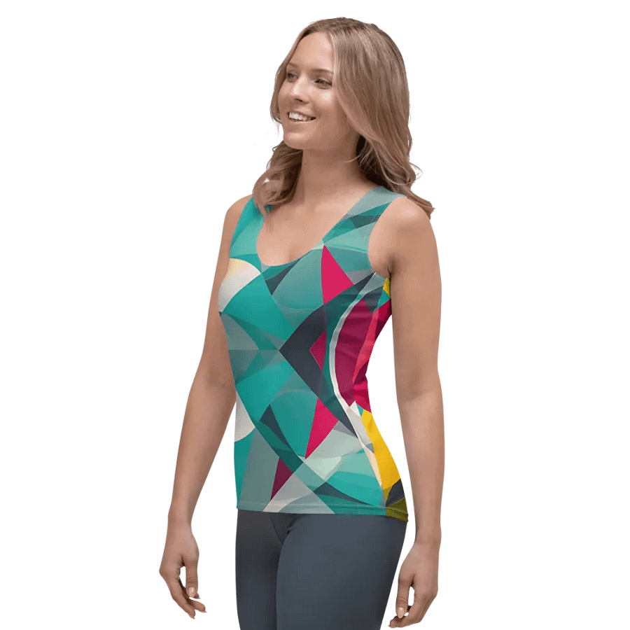 Abstract Lithographic Pattern Design Tank Top - V9 product image (3)