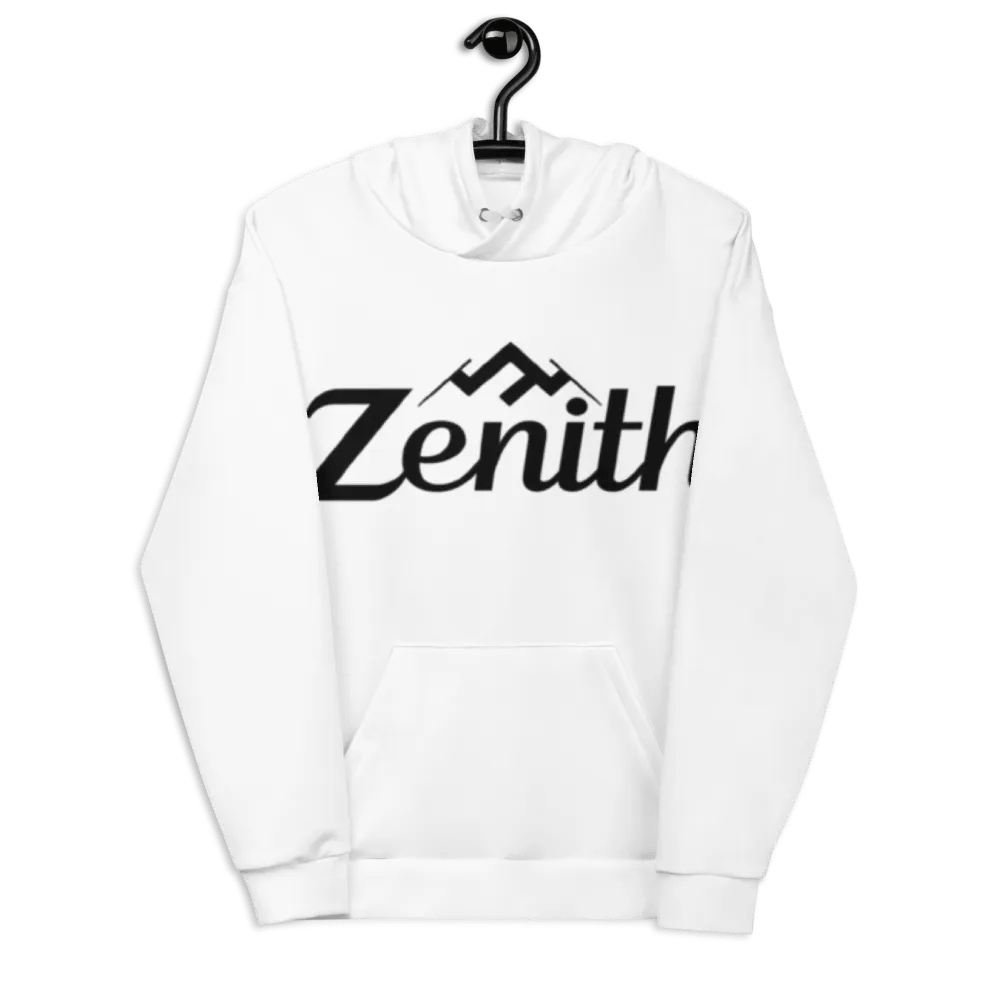 Zenith Recycled Unisex Hoodie with Mountain Peak Design - White product image (7)