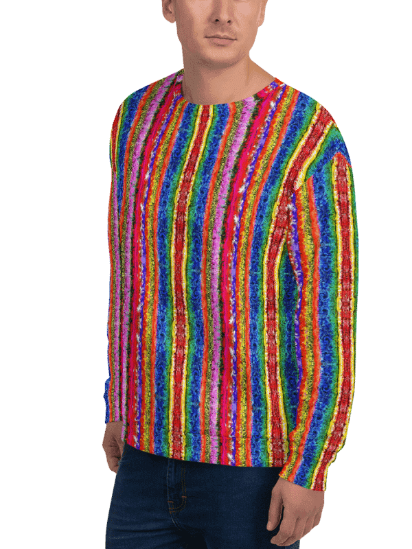 Boho colorful Stripes Unisex Sweatshirt product image (4)