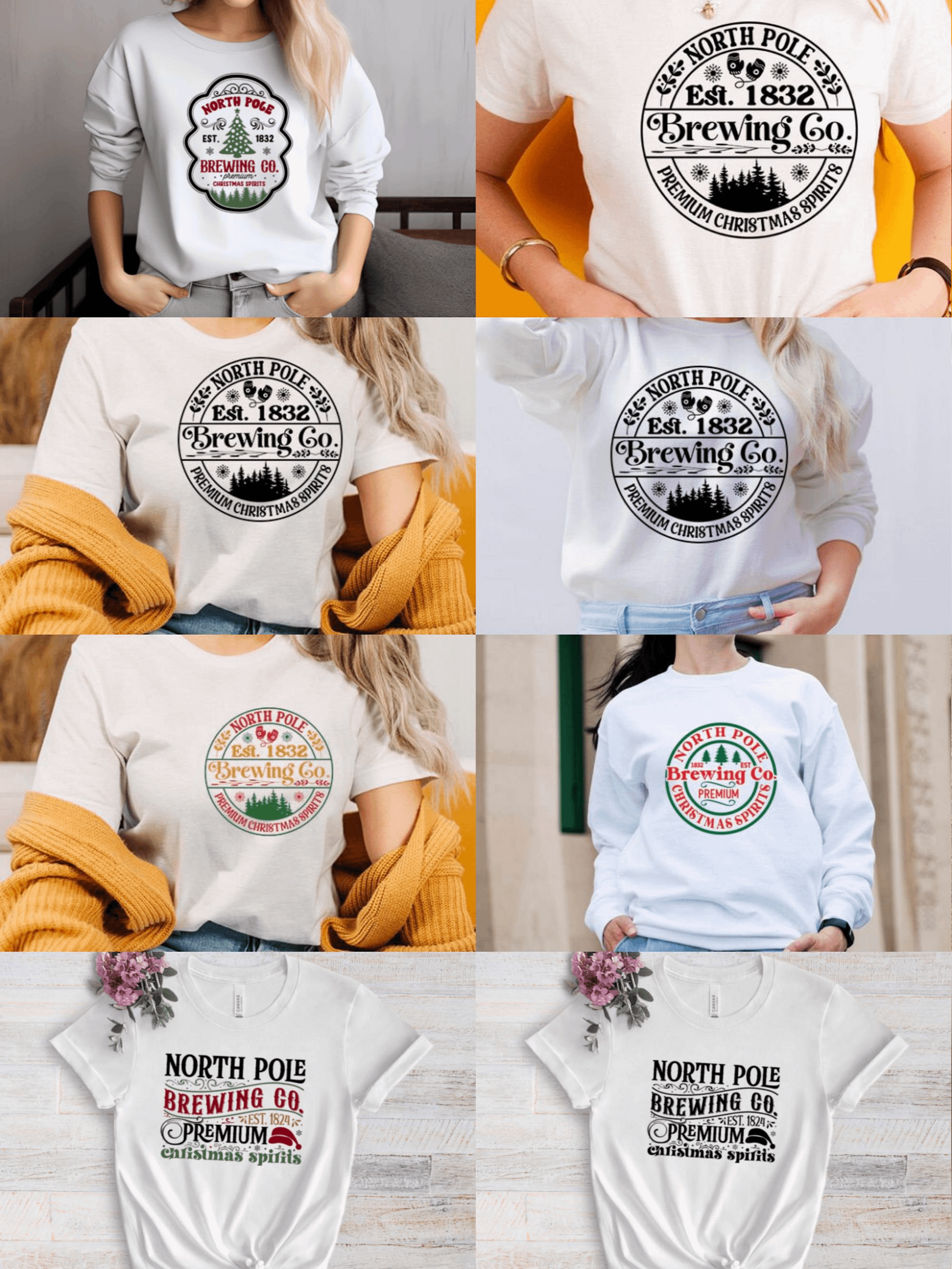 North Pole Brewing Co SVG PNG Christmas Shirt Christmas Vibes Funny Christmas product image (2)