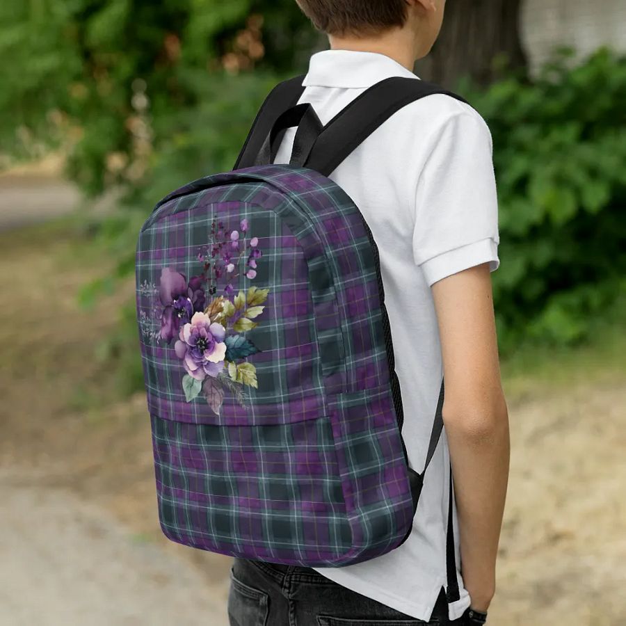 Purple/Green Plaid Backup with Floral Design product image (7)