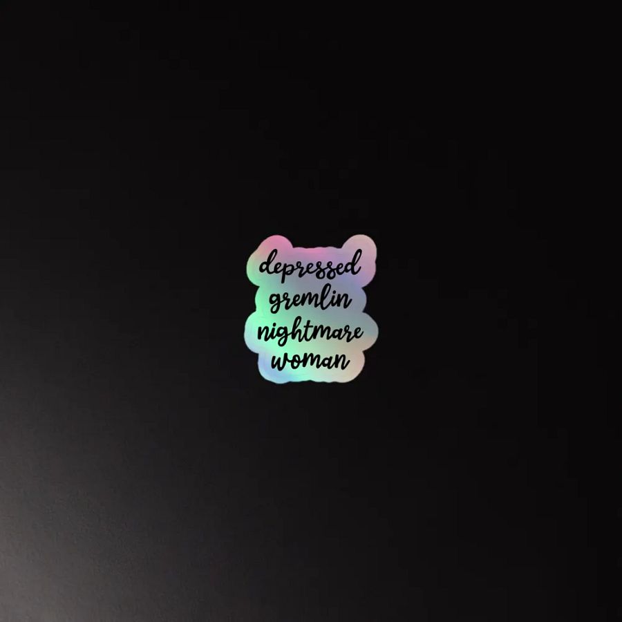 Depressed Gremlin Holo Sticker product image (4)