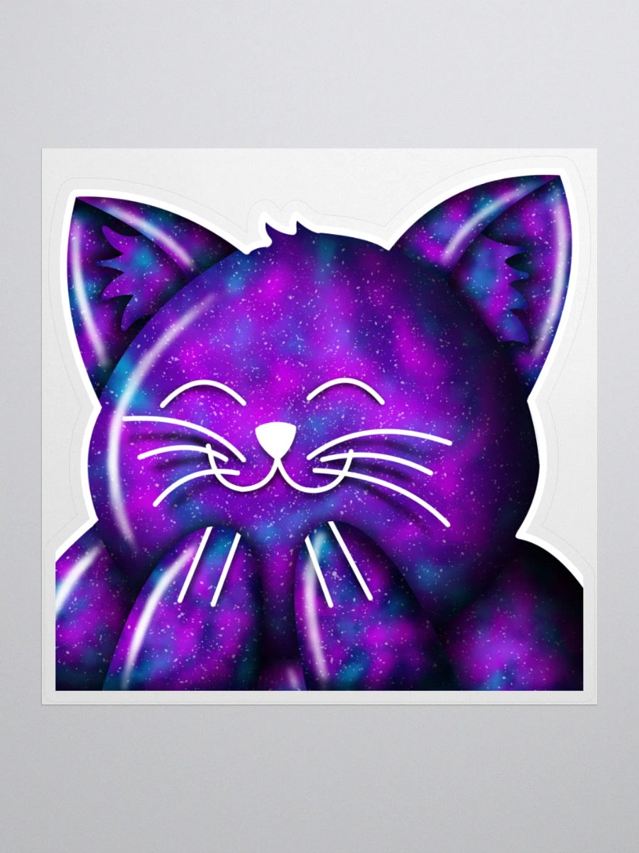 Purple Galaxy Kitty Sticker product image (1)