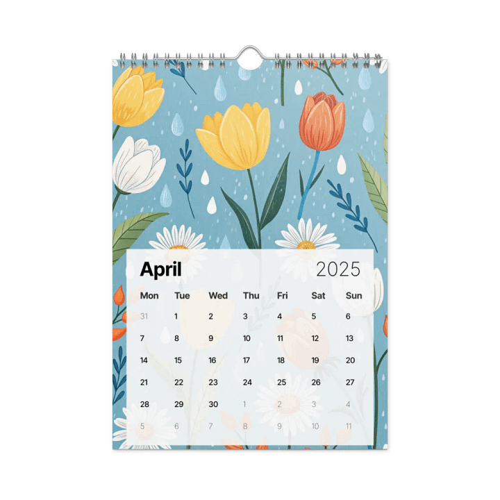 SEAMLESS FLORAL PATTERN WALL CALENDAR 2025 product image (1)