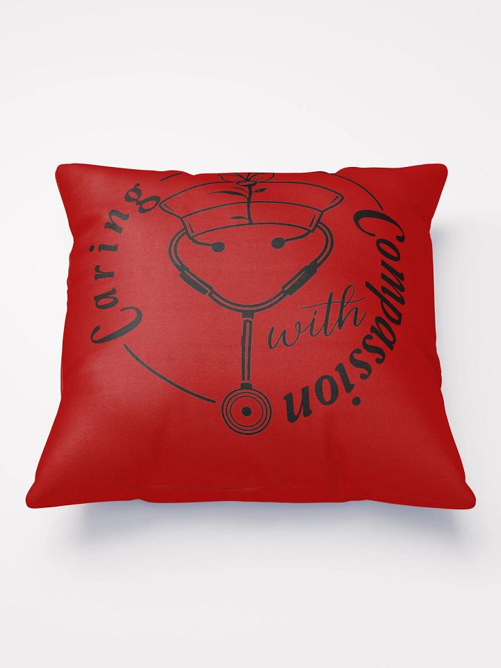 Caring With Compassion Nurse Line Art Pillow product image (2)