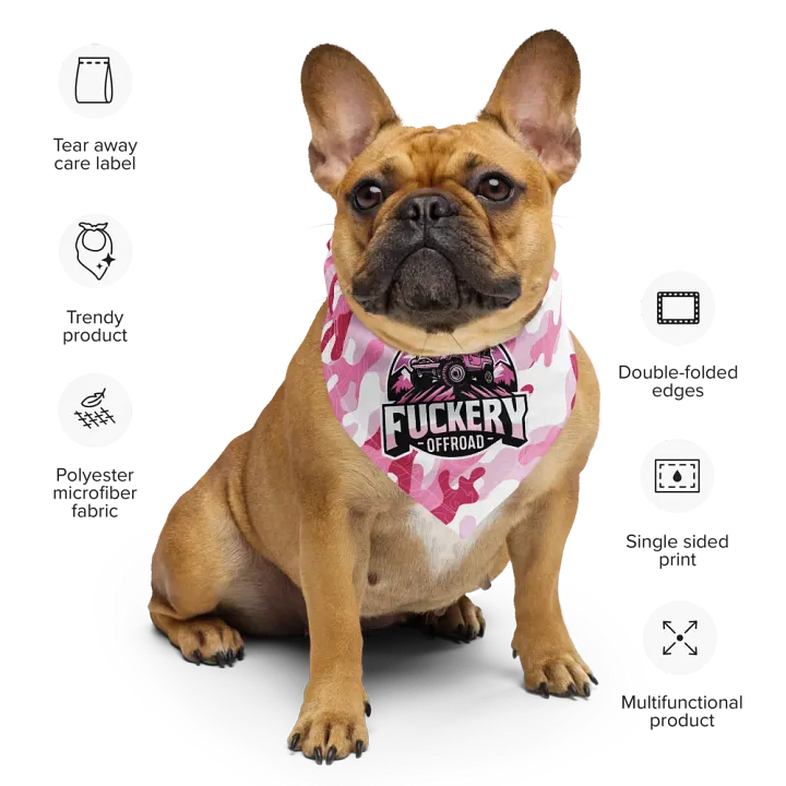 Fuckery Offroad Camo Topo Bandana - Pink product image (2)