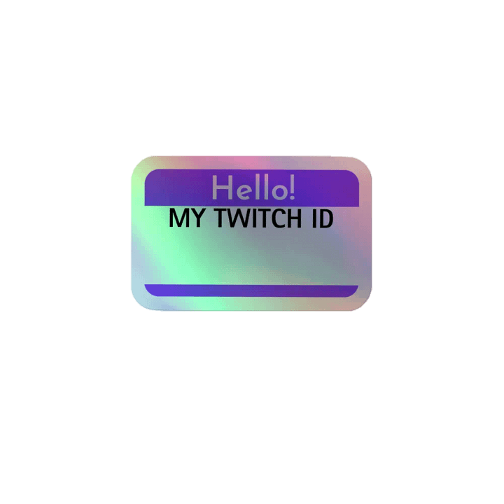 Hello! Twitch ID Sticker product image (1)