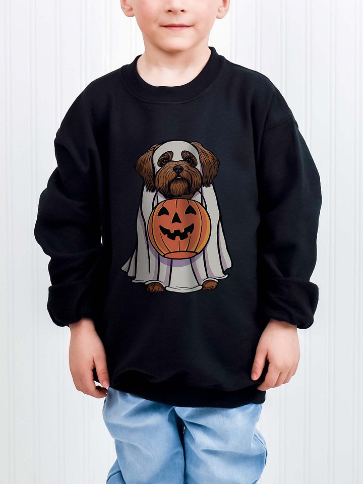 Halloween Shih Tzu(Red 2) Youth Sweatshirt product image (1)