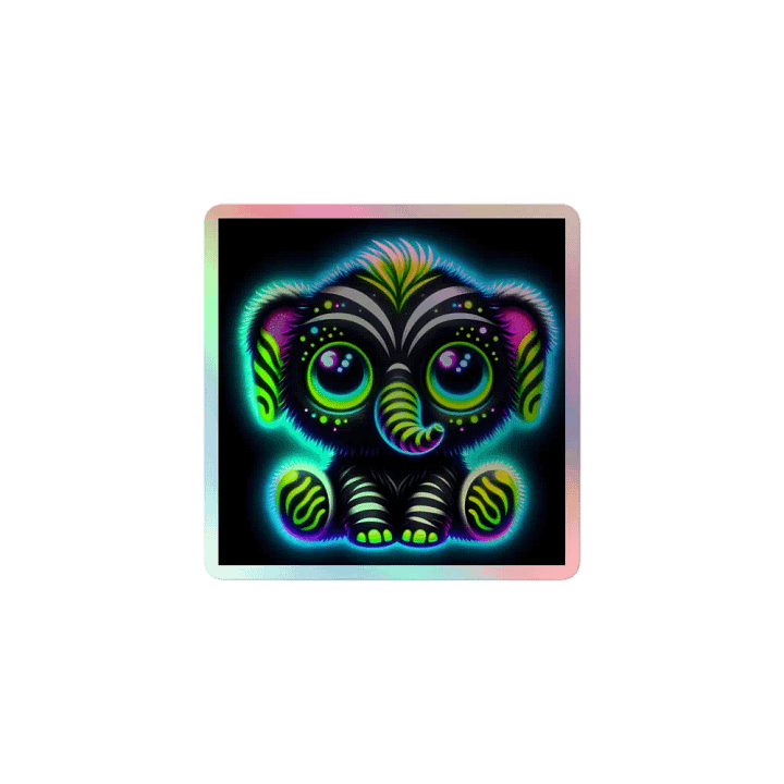 Neon Elephant Dreams Holographic Sticker Sheet product image (1)