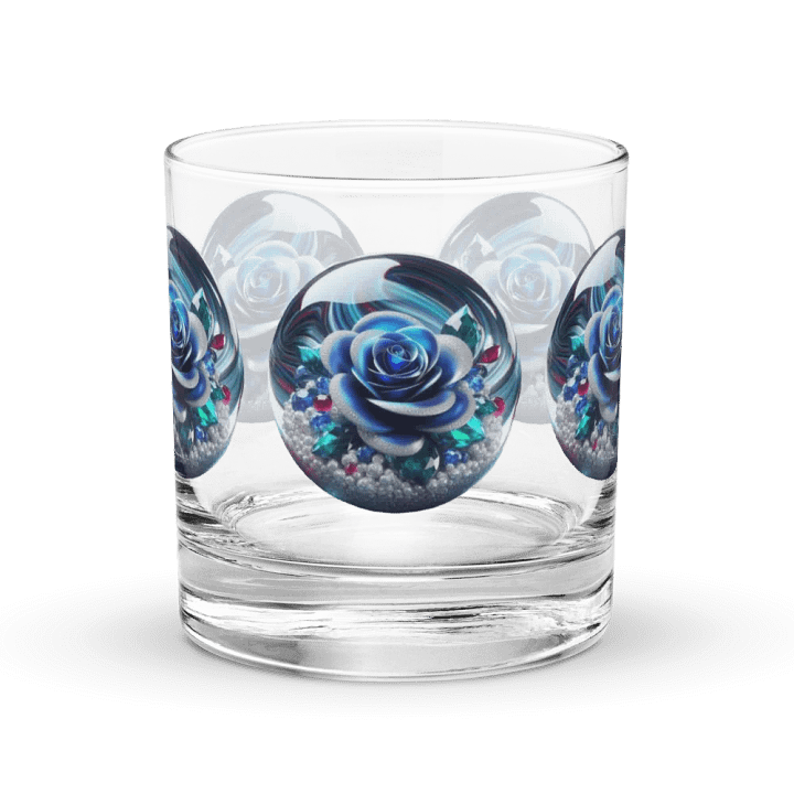 Blue Rose Marble Rocks Glass product image (1)