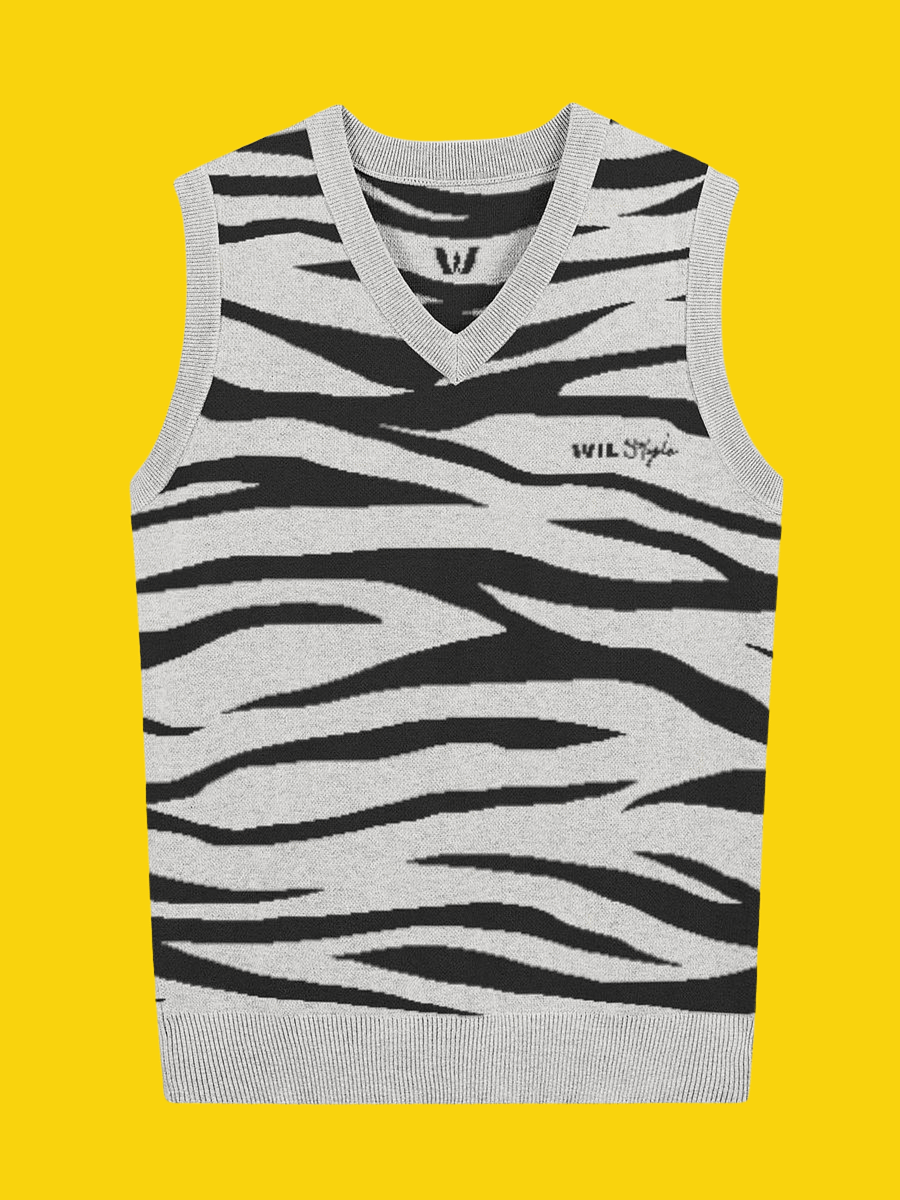 Knitted V-Neck Vest | WIL Style product image (1)
