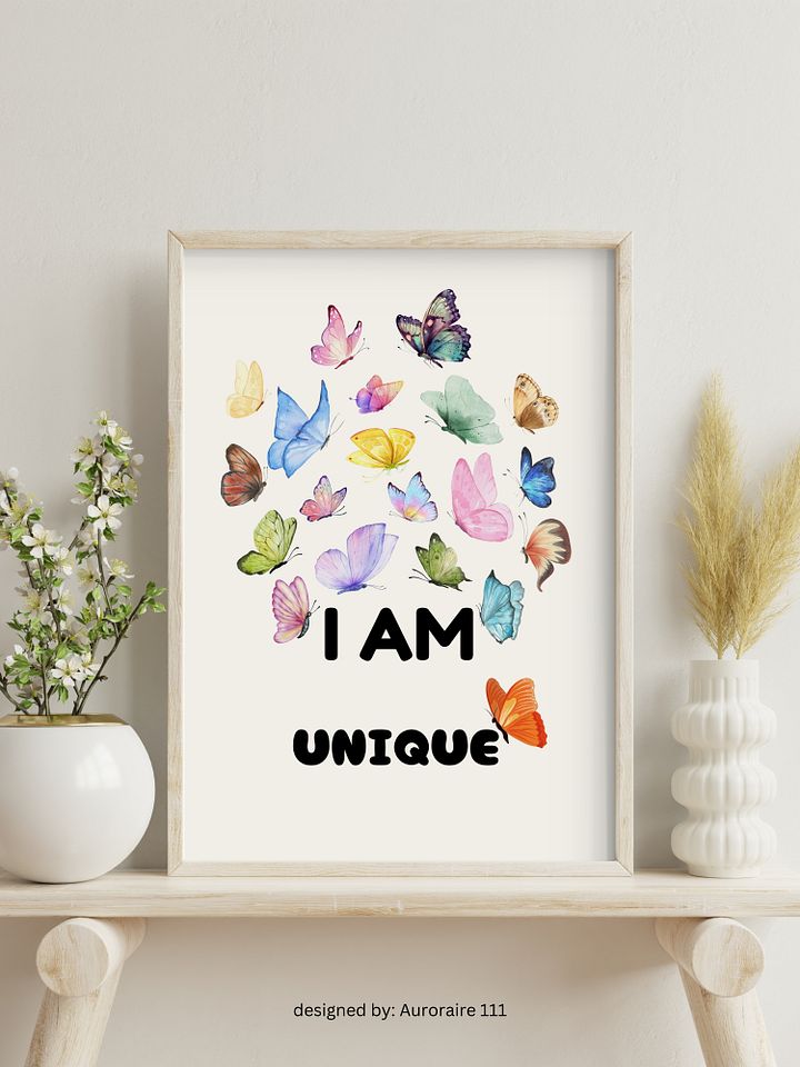 I AM Unique - Printable Wall Art | Digital Poster Download | Multiple Sizes Included product image (2)