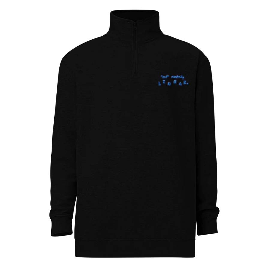 *not* mentally linear. (electric design) embroidered quarter zip product image (2)