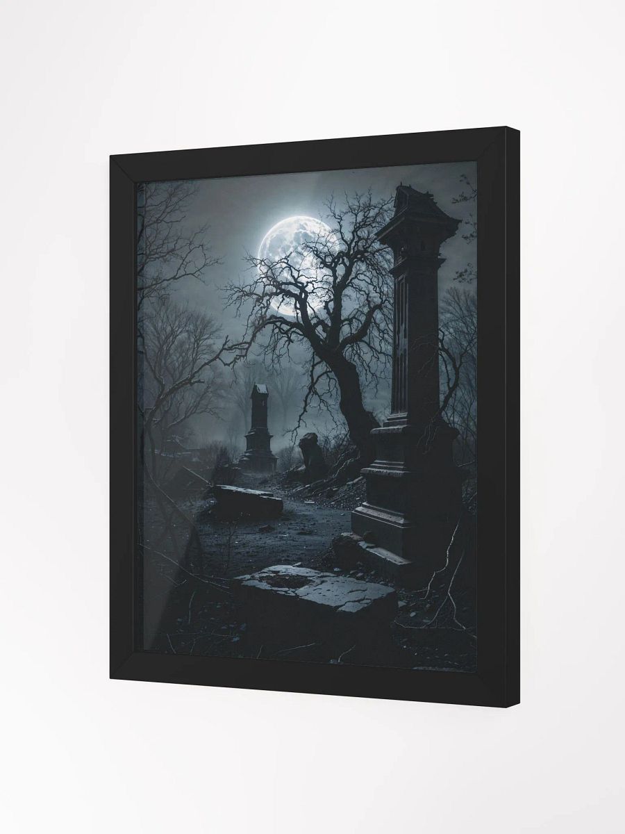 Gothic Moonlit Graveyard Framed Print product image (10)