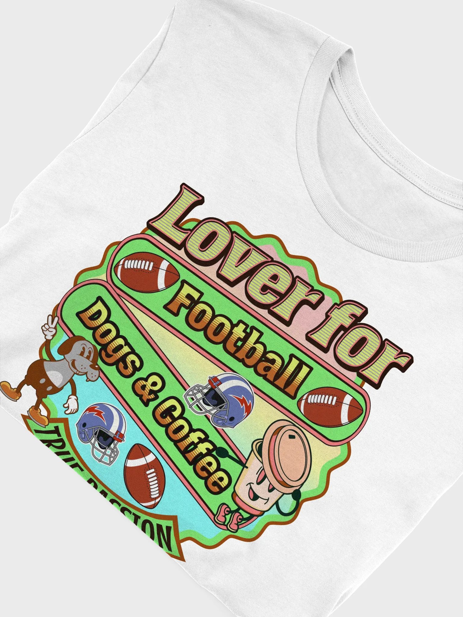 Lover For Dogs Coffee Football T-Shirt product image (3)