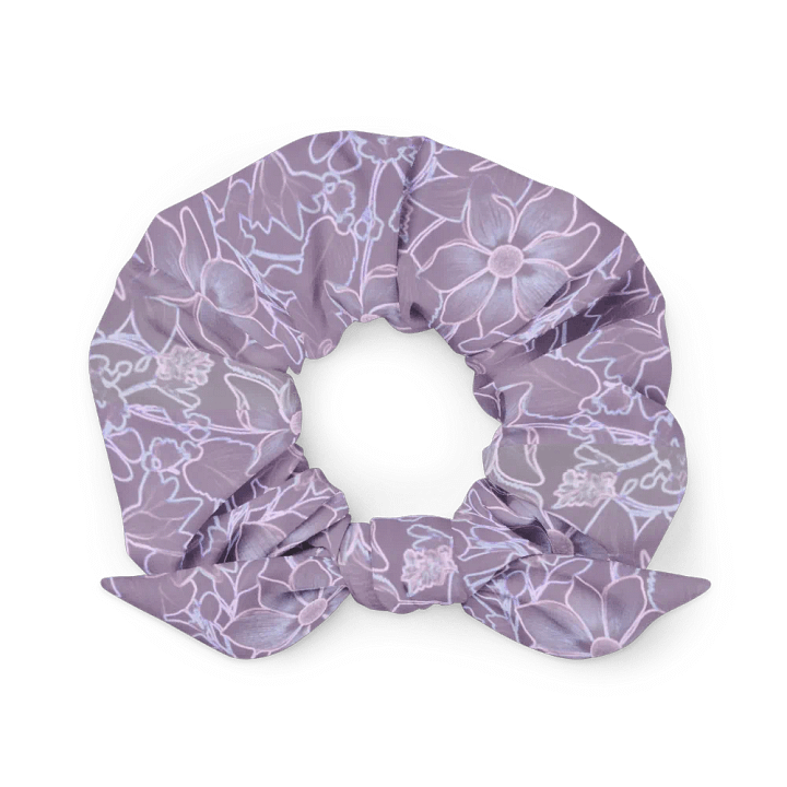 Line art Lilac and Pink Floral/All-Over Print Scrunchie by Sublicolor product image (1)