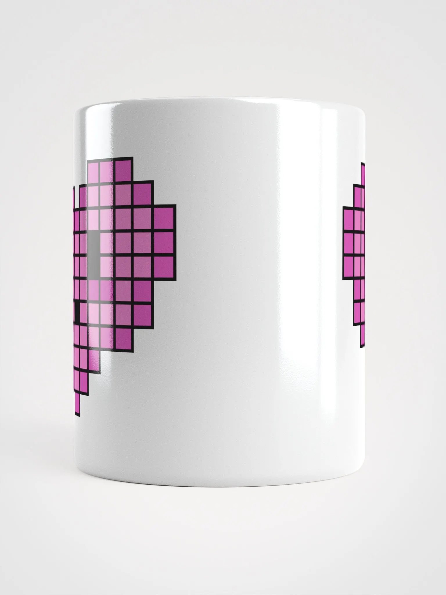 Pink Heart White Glossy Mug product image (6)