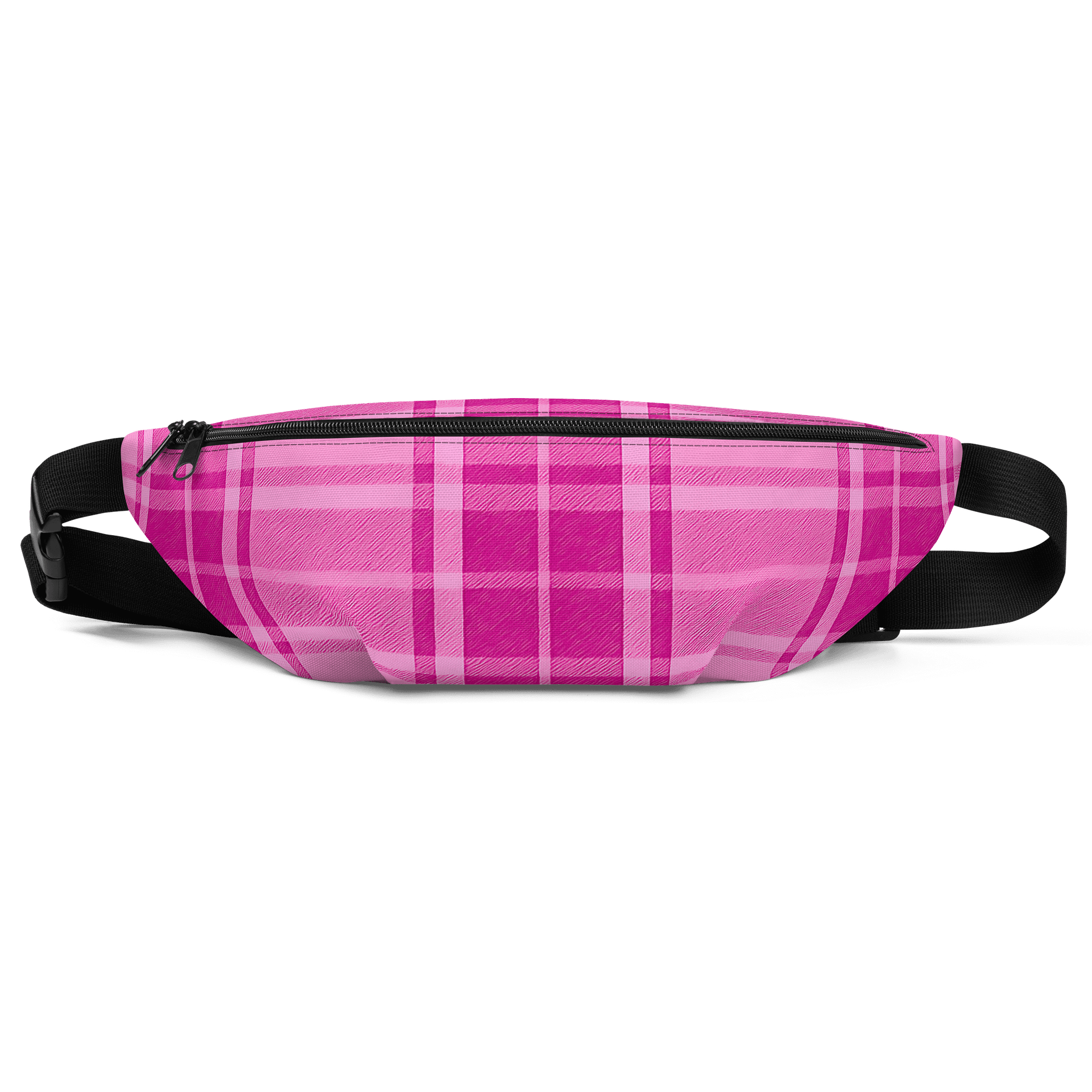 Pink Plaid Fanny Pack (Waist Bag) product image (1)