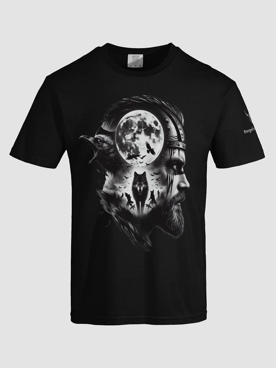 Forged In Valhalla: Odin’s Wolf Companions T-Shirt product image (1)