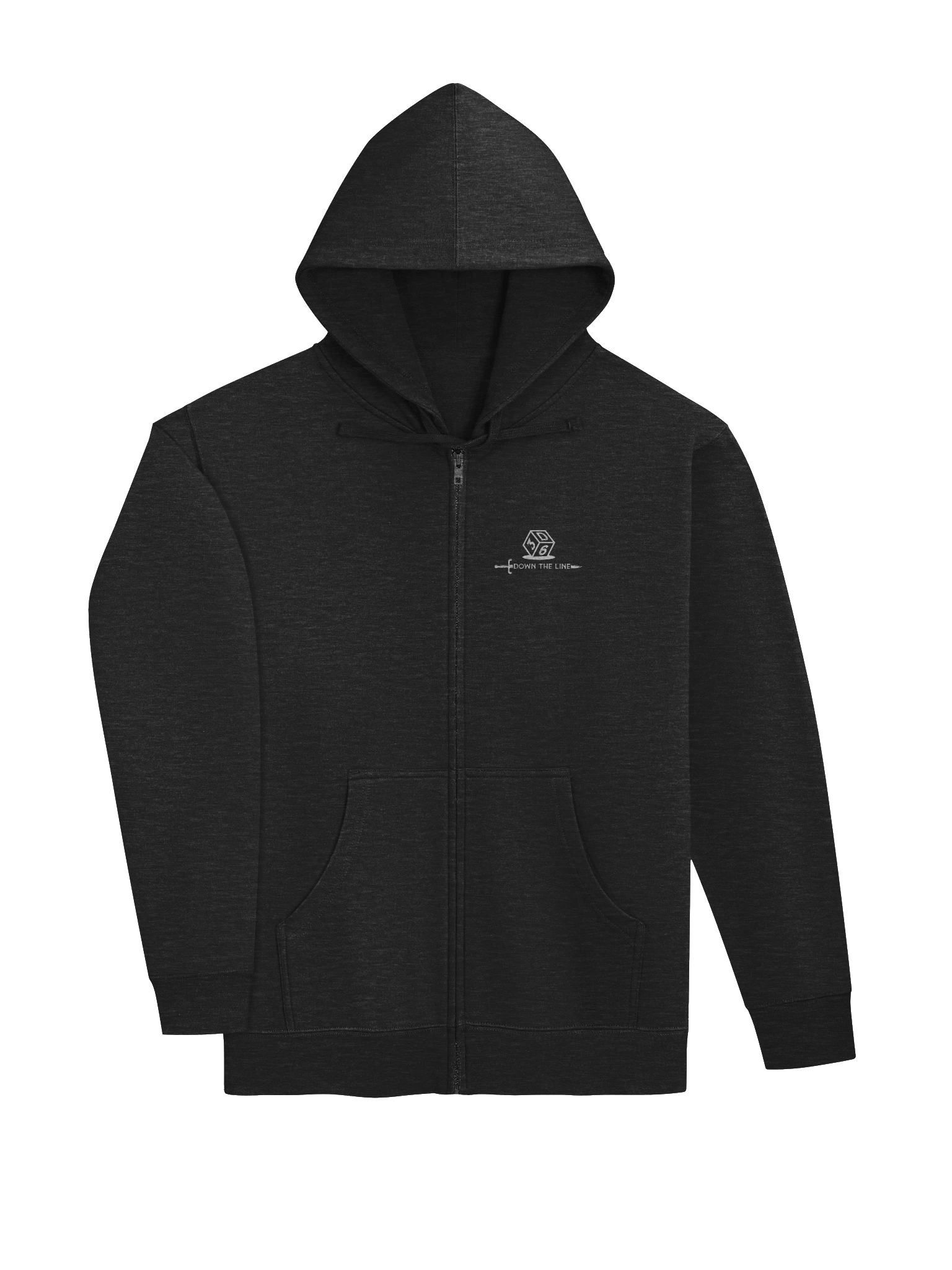 3d6 DTL Horizontal Logo on Dark Fleece Zip-Up Hoodie product image (9)