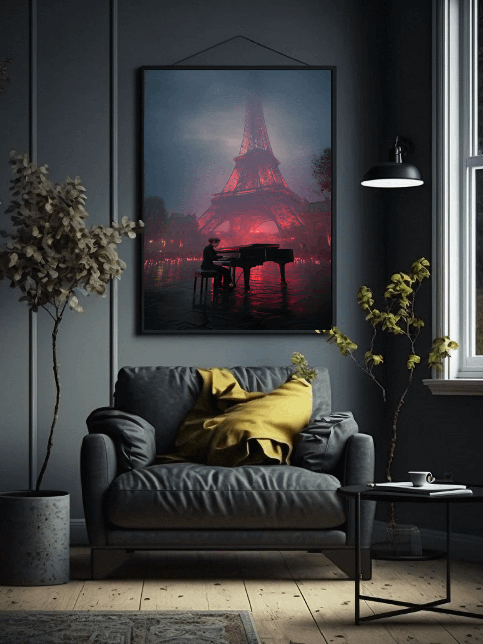 Eiffel Serenade Matter Unframed Wall Art Paper Canvas product image (18)