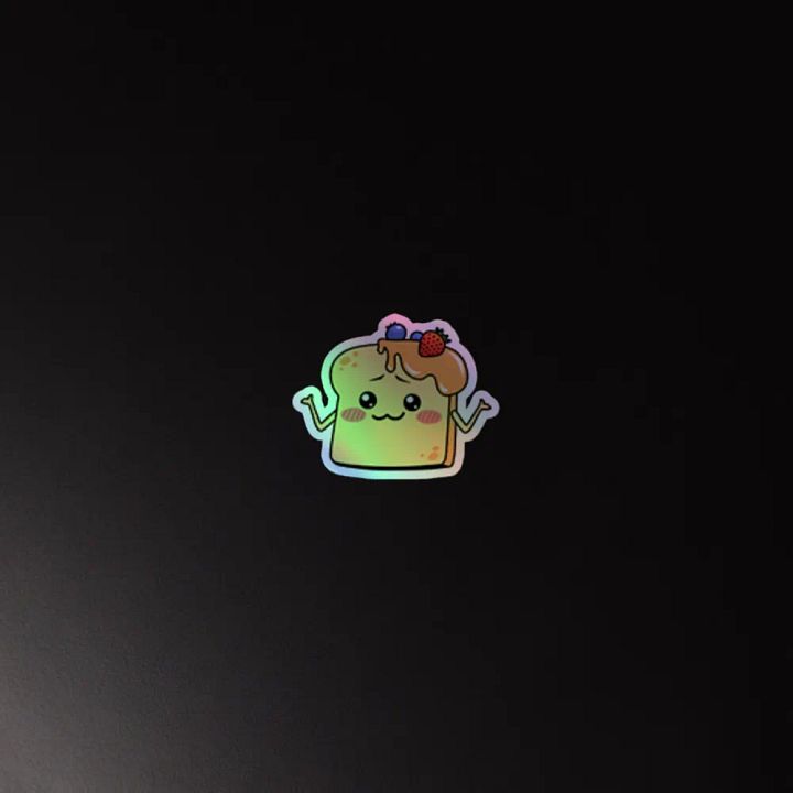 Happy Toast Sticker (Holographic) product image (2)